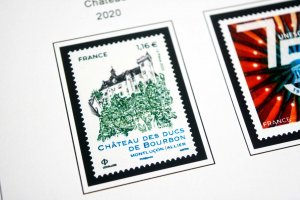 COLOR PRINTED FRANCE 2019-2020 STAMP ALBUM PAGES (63 illustrated pages)