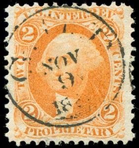 momen: US Stamps #R14c Revenue Handstamp Used XF