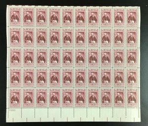 1097 200th  Anniversary Birth of Lafayette 3 c MNH stamps  Sheet of 50   1957