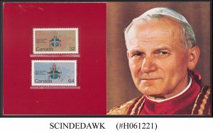 CANADA - 1984 POPE JOHN PAUL II VISIT TO CANADA - FOLDER ( 2 STAMPS MNH)