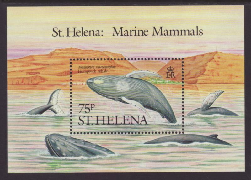 Saint Helena 497 Whales Souvenir Sheet MNH VF