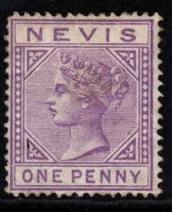 NEVIS SG26 1882 1d LILAC-MAUVE WMK CROWN CA MTD MINT