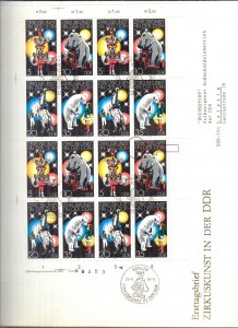 Germany DDR 1978 Circus Mi. 2364/7 Variety Sheet FDC