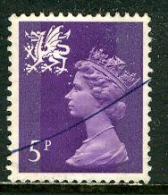 Great Britain, Region, Wales; 1971: Sc. # WMMH5: O/Used Single Stamp