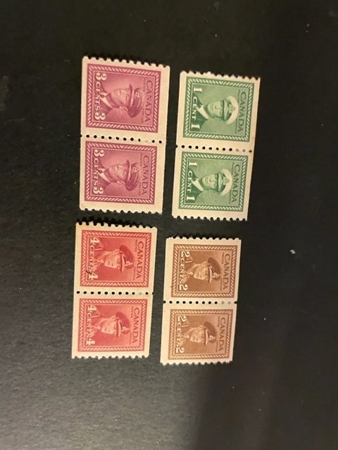 Canada sc 278-281 MH pairs perf 9.5