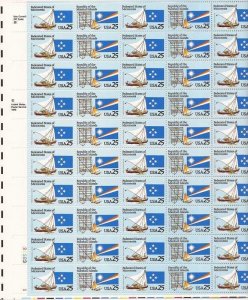 US Stamp - 1990 Micronesia & Marshall Islands - 50 Stamp Sheet #2506-7