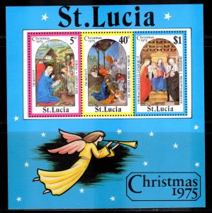 St.Lucia 1975 Sc#378a. CHRISTMAS 1975 - VIRGIN AND CHILD Souvenir Sheet MNH