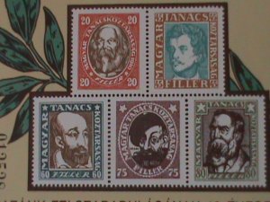 HUNGARY-1985-FAMOUS PEOPLES OF HUNGARY- IMPERF-S/S MNH VF WE SHIP TO WORLWIDE