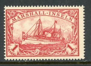 Marshall Islands 1901 Germany 1 Mark Yacht Ship Unwatermarked Sc #22 MNH F428