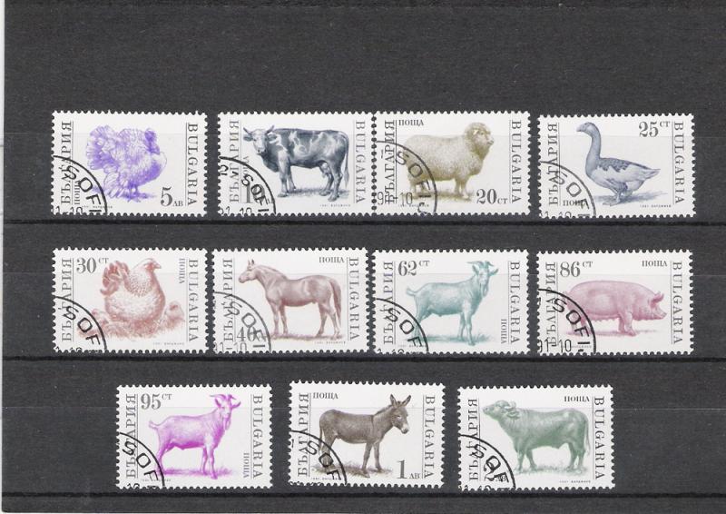 Bulgaria  Scott# 3581-3591 CTO  (Farm Animals)