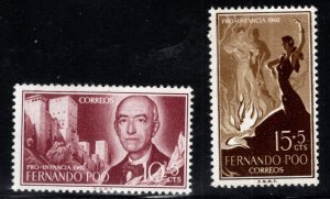 Fernando Poo Scott B1-B2 MNH** Composer Falla semi-postal set