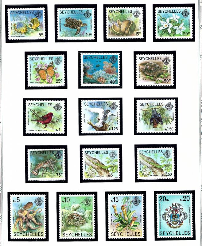 Seychelles 388-403 MNH 1977-91 Definitive set