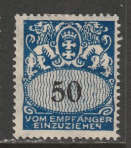1923 Danzig - Sc J36 - MH VF - 1 single - Danzig Coat of Arms