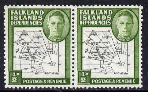 Falkland Islands Dependencies 1946-49 KG6 Thick Maps 1/2d...