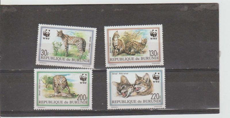 Burundi  Scott#  681-684  MNH  (1992 Serval)