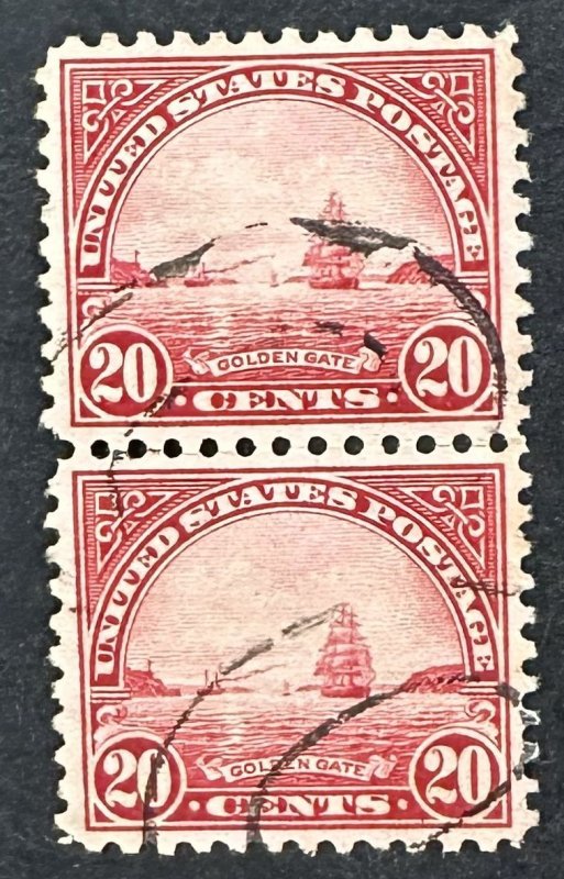 US #698 Used Pair VF/XF 20c Golden Gate 1931 [E1.1.1]