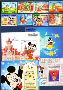 ANTIGUA BARBUDA - Sc 1637-1646  VFMNH S/S - DISNEY  Euro Disneyland  1993