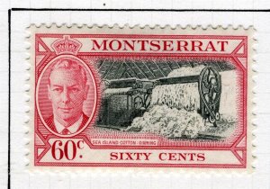 MONTSERRAT; 1951 early GVI Pictorial issue fine Mint hinged 60c. value
