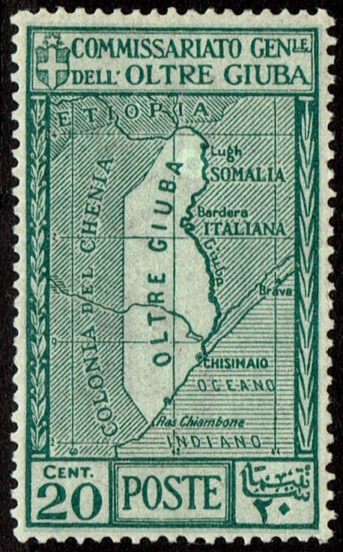 Oltre Giube #30  Unused MOG - 20c Map (1892)