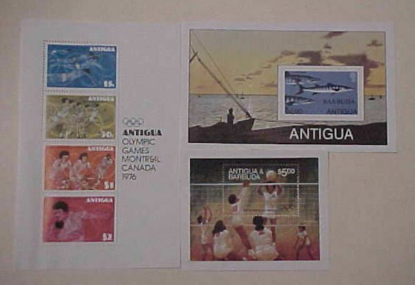 ANTIGUA & BARBUDA 3 DIFF. SHEETLETS MINT NH