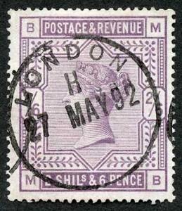 SG179 2/6 Lilac Wmk Large Anchor Very Fine Used