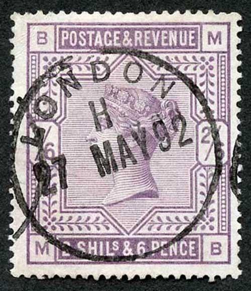 SG179 2/6 Lilac Wmk Large Anchor Very Fine Used