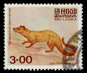 SRI LANKA QEII SG781, 3r golden palm civet, FINE USED.