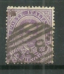 1879 Italy #50  50c King Humbert I heavily cancelled