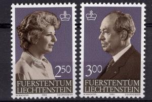 Liechtenstein  #767-768  1983  MNH  Princess Gina  Prince Josph II