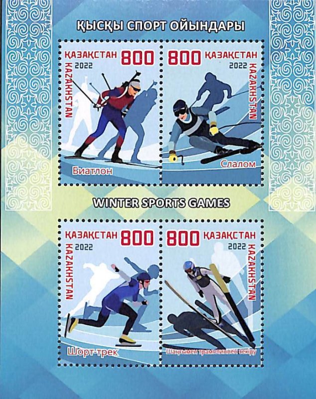 Kazakhstan 2022, Olympic winter games of 2022 4v m/s, MNH