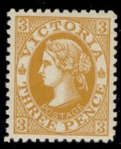 AUSTRALIA - Victoria QV SG437b, 3d dull orange-buff, NH MINT. Cat £15.