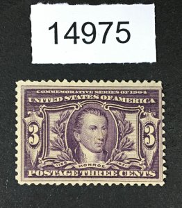 MOMEN: US STAMPS # 325 MINT OG H LOT #14975