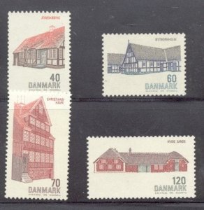 Denmark Sc 513-516 1972 Danish Architecture stamp set mint NH