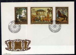 Liechtenstein 660-662 Horse Paintings U/A FDC