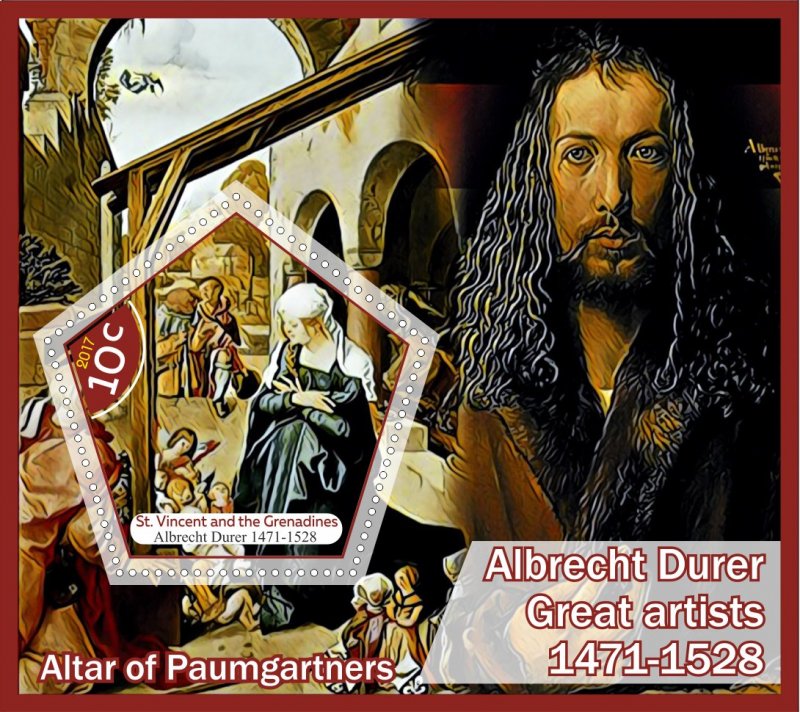 Stamps Art. Painting Durer 6 sheets perforated MNH** 2017 year