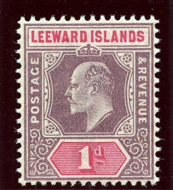 Leeward Islands 1902 KEVII 1d dull purple & carmine superb MNH. SG 21. Sc 21. 