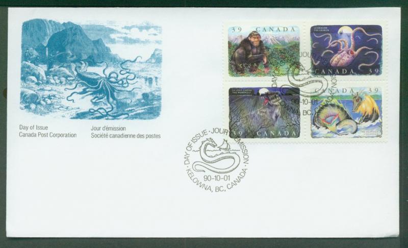 Canada Myths and Legends 1289-92a (Canada Post) U/A FDC