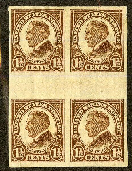 US Stamps # 631 1 1/2c Harding VF OG LH NH 2 Pairs