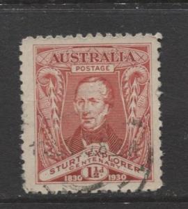 Australia - Scott 104 - Charles Sturt -1930 - Used - 1.1/2p Stamp