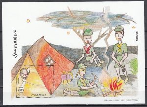 Somalia, 2003 issue. Girl Scouts s/sheet.