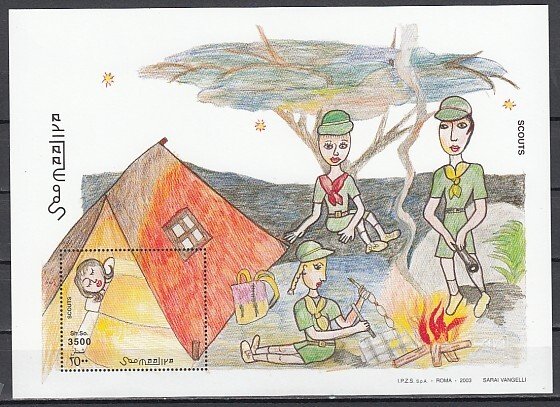 Somalia, 2003 issue. Girl Scouts s/sheet.