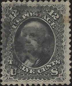 US Scott #69 Used VF 12 Cent 1861 Abraham Lincoln Stamp