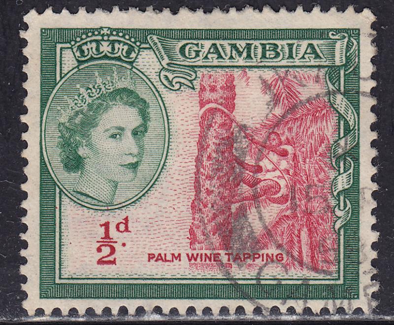 Gambia 153 Used 1953 Palm Wine Tapping