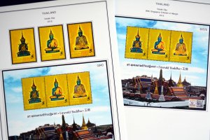 COLOR PRINTED THAILAND 2011-2015  STAMP ALBUM PAGES (97 illustrated pages)