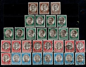 GERMANY Sc#432-435 LOT of 30 USED inc.3 CPL.SETS