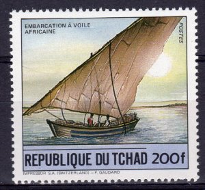 Chad 1984 Mi#1062A African Ships Voilier Single perforated MNH