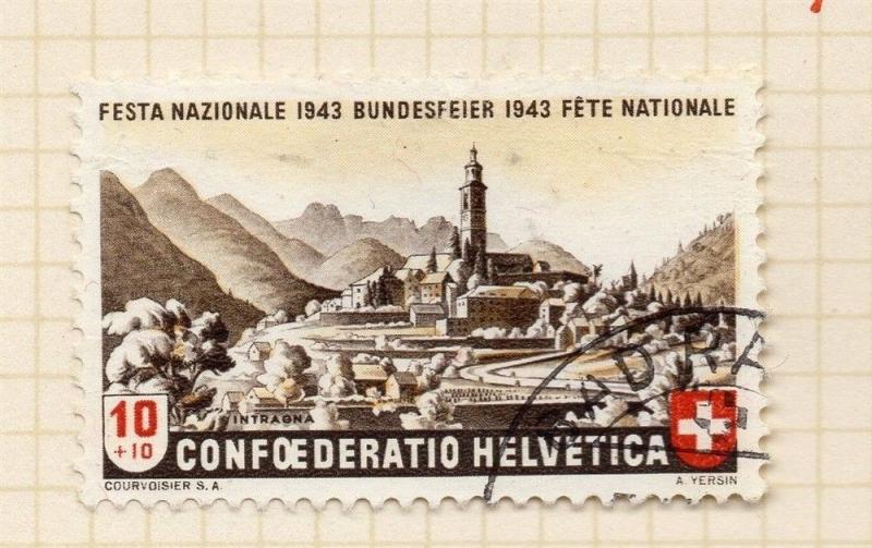 Switzerland Helvetia 1943 Early Issue Fine Used 10c. 263929