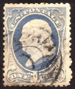 1881, US 1c, Franklin, Used, Sc 206