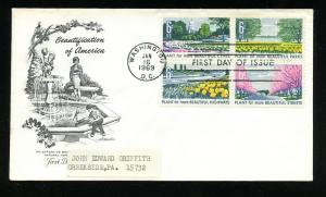 US 1368a Blk ADDR Beautification of America Artmaster FDC