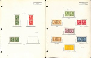 United States Stamp Collection on 19 Naribo Pages, 1903-1939 Coil Pairs (DH)